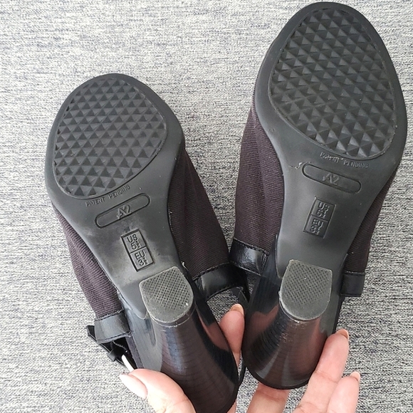 ⭐️3/ $30⭐️ A2 by Aerosoles Women's Black Open Toe Sling Back Shoes Size 5.5 - Picture 9 of 12